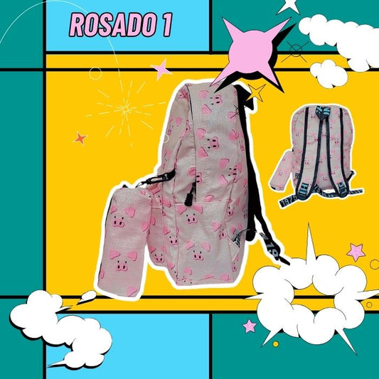 KIT ESCOLAR: MORRAL + CARTUCHERA